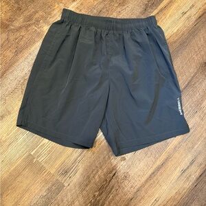 Merrell lined Men's grey running athletic Shorts, Medium 8”
